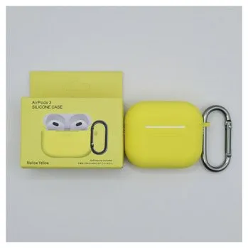 Příslušenství pro sluchátka Jednobarevný obal s karabinou pro AirPods 3,Mellow Yellow