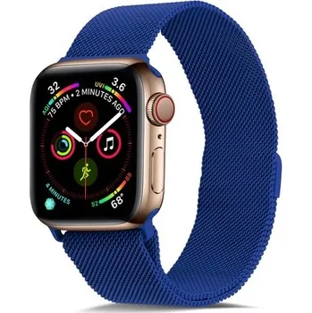 Chytré hodinky Milánský tah magnetický pro Apple Watch 42/44/45/46/49mm,Modrá