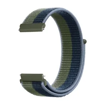 Chytré hodinky Nylonový řemínek 20mm,Modro-Zelená