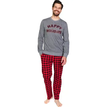 Pánské pyžamo Pánské pyžamo DOCTOR NAP PMB.7344 DARK GREY 3XL 0