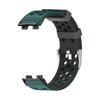 Chytré hodinky Perforovaný řemínek s přezkou Huawei Band 8/9/10,Tmavězeleno-černá