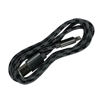 Datový kabel Pletený kabel USB na lightning 1m,Šedo-černý