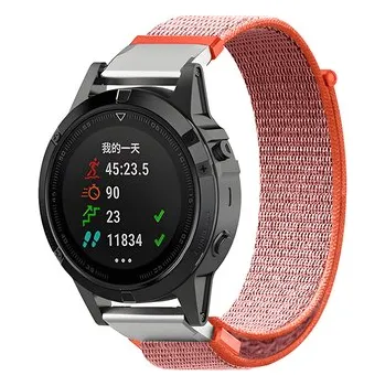 Chytré hodinky Nylonový řemínek 22mm,Oranžovo-červená