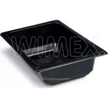 Menu mísa (PP) hranatá černá 178 x 127 x 50 mm 600ml [100 ks](78506)