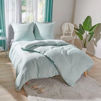 Povlečení Ložní povlečení na jednolůžko s ložní plachtou zelená 000 135 x 200 cm 80 x 80 cm