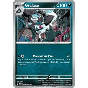 Sběratelská karetní hra Pokémon MEG 092/132 Grafaiai - Mega Evolution Stav: Near Mint, Verze: REVERSE HOLO