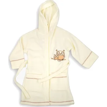 Dívčí župan New Baby Dětský župan Sovičky béžová 86