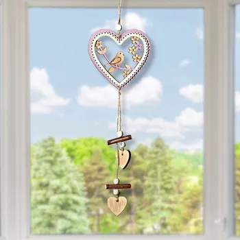 Závěsná dekorace srdce s ptáčkem srdce s ptáčkem