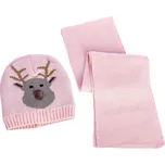 Dětský set čepice a šály růžová uni dítě