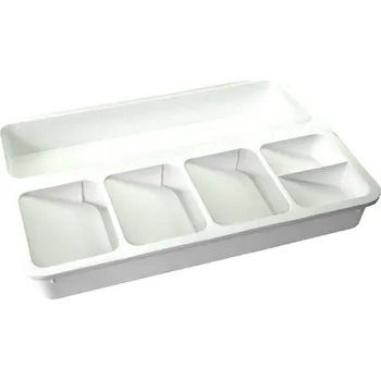 Organizace kuchyně Úsporný příborník úzký bílá 27,5x40x5,5 cm