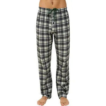 Pánské elegantní kostkované bavlněné kalhoty Vamp 23644 dark gray velikost L