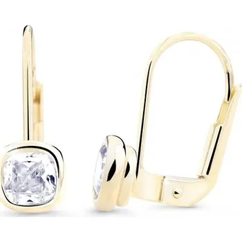 Náušnice Cutie Jewellery Zlaté náušnice visací se zirkony Z8029ZKL