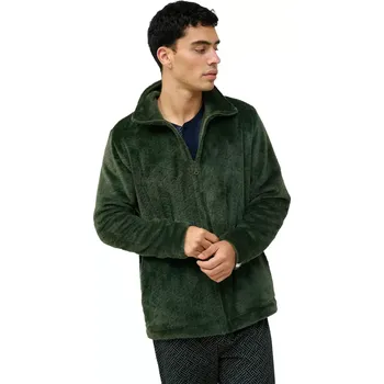 Pánský svetr Elegantní pánská fleecová mikina na zip Vamp 23645 green mountain velikost M