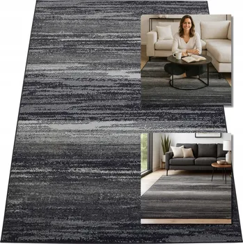 Koberec KOBEREC MODERNÍ KOBEREC ŠEDÝ BÍLÝ VENEZIA KOBERCE DO OBÝVÁKU 80x150