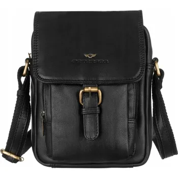 Kabelka Peterson kabelka kabelka přes rameno přírodní kůže černá