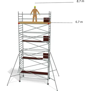 Lešení Hliníkové lešení Klimatek - výška 8,7 m - 3,2 m x 1,45 m (d/š)