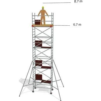 Lešení Hliníkové lešení Klimatek - výška 8,7 m - 1,8 m x 0,85 m (d/š)