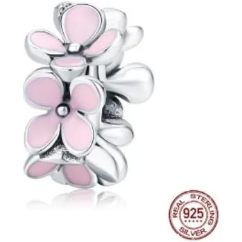 Přívěsek Prosperk Korálek na náramek růžové květinky S0387