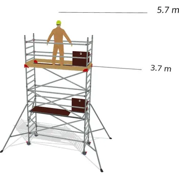 Lešení Hliníkové lešení Klimatek - výška 5,7 m - 2,5 m x 0,85 m (d/š)