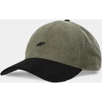 Módní doplněk Manšestrová unisex kšiltovka s páskem 4F 4FWAW24ACABU313-91S S-M