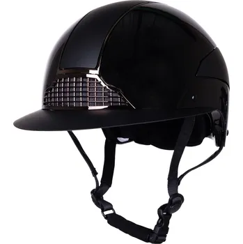 Jezdecká přilba QHP Helma Miami polo visor QHP, černá Obvod hlavy: 59-61 cm