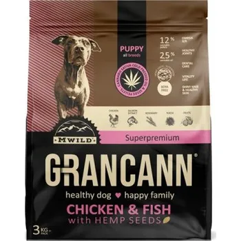 Krmivo pro psa Grancann Chicken & Fish with Hemp seeds-Puppy all breeds Hmotnost: 3kg