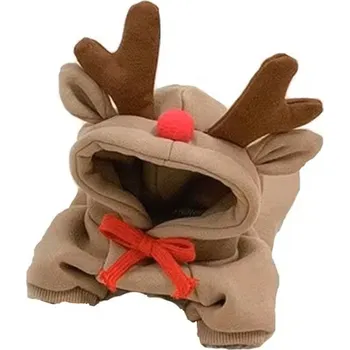 Obleček pro psa Roztomilý obleček pro pejska s kapucí (vel. XS-XXL) Barva: Hnědá, Velikost: M