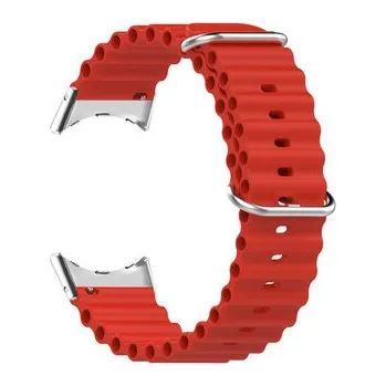 Chytré hodinky Vroubkovaný řemínek s přezkou pro Google Pixel Watch,Červená