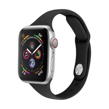 Silikonový tenký řemínek pro Apple Watch 38/40/41/42(S10)mm,Černý
