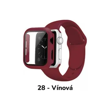 Chytré hodinky Set 3v1 pro Apple Watch,28 - Vínová,41mm,M/L (Pro obvod ruky 15-20 cm)