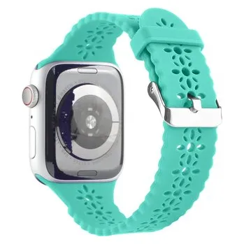 Chytré hodinky Řemínek s perforováním a přezkovým zapínáním pro Apple Watch 38/40/41/42(S10)mm,Tyrkysový