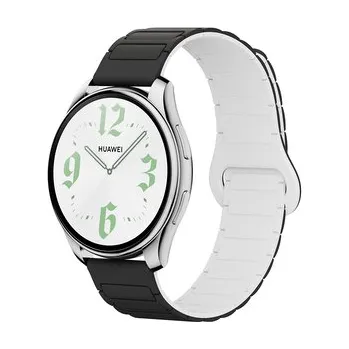 Chytré hodinky Dvojbarevný magnetický řemínek 22mm,Černo-Bílý