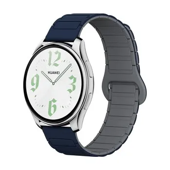 Chytré hodinky Dvojbarevný magnetický řemínek 20mm,Tmavěmodro-šedý