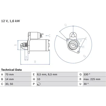 Startér Startér BOSCH 0 986 021 260