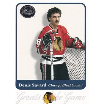 Sběratelská karetní hra řadová karta DENIS SAVARD 01-02 Greats of the Game číslo 22
