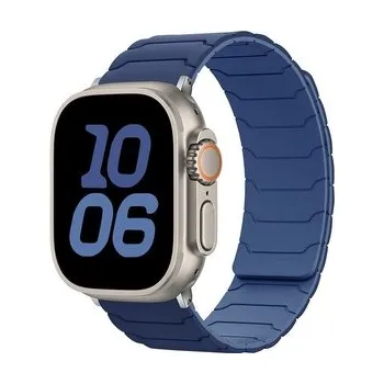 Silikonový magnetický řemínek pro Apple Watch 38/40/41/42(S10)mm,modrý