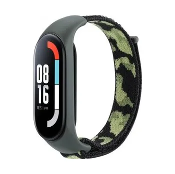 Chytré hodinky Nylonový řemínek kamufláž Mi Band 3/4/5/6/7,Žlutá kamufláž