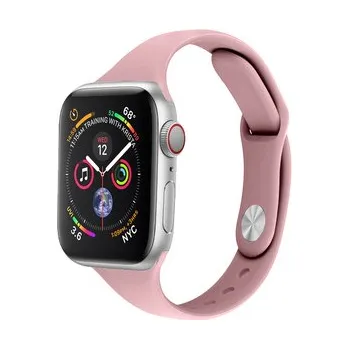 Příslušenství k chytrým hodinkám Silikonový tenký řemínek pro Apple Watch 38/40/41/42(S10)mm,Světle růžový