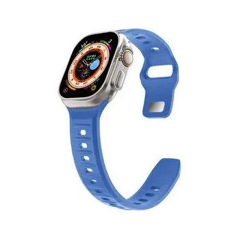 Chytré hodinky Silikonový vroubkovaný řemínek pro Apple Watch 42/44/45/46/49mm,Modrý