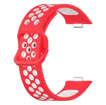 Chytré hodinky Dvojbarevný řemínek pro Huawei Fit 3,Červeno-Bílá