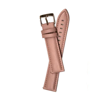 Řemínek na hodinky Náhradní řemínek 20mm Kožený, růžový