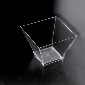 Jednorázové nádobí Plastová Finger food nádobka Pagoda transparentní