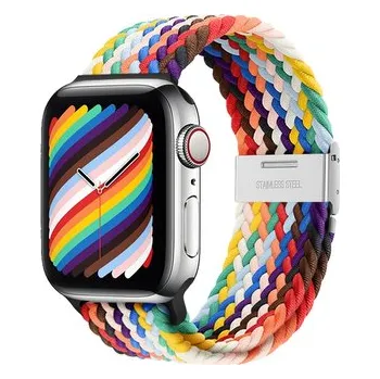 Chytré hodinky Pletený řemínek pro Apple Watch 42/44/45/46/49mm,Duhový
