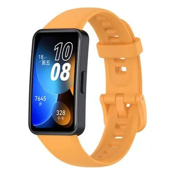 Chytré hodinky Jednobarevný řemínek Huawei Band 8/9/10,Žluto-oranžová