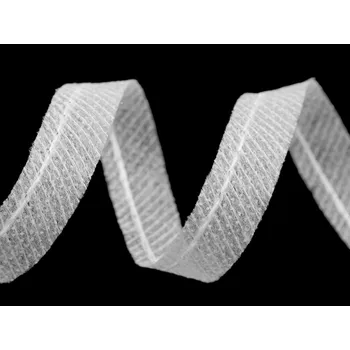 Zažehlovací proužek do švů s nití Varianta: 3 bílá asymetrický, Balení: 100 m