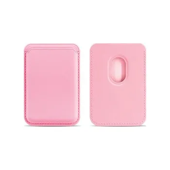 Magsafe magnetická koženková peněženka na telefon,Baby Růžová