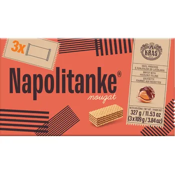 Cukrovinka Kraš Napolitanke nugát 327 g