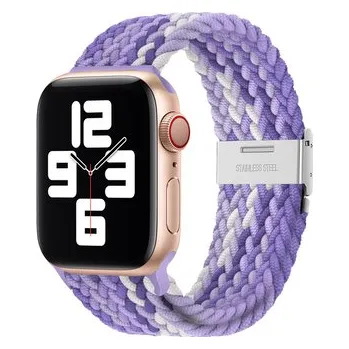 Chytré hodinky Pletený řemínek pro Apple Watch 42/44/45/46/49mm,Odstíny fialové