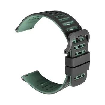 Chytré hodinky Dvojbarevný řemínek s přezkou 22mm,Černo-zelený