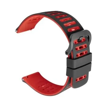 Chytré hodinky Dvojbarevný řemínek s přezkou 22mm,Černo-Červený